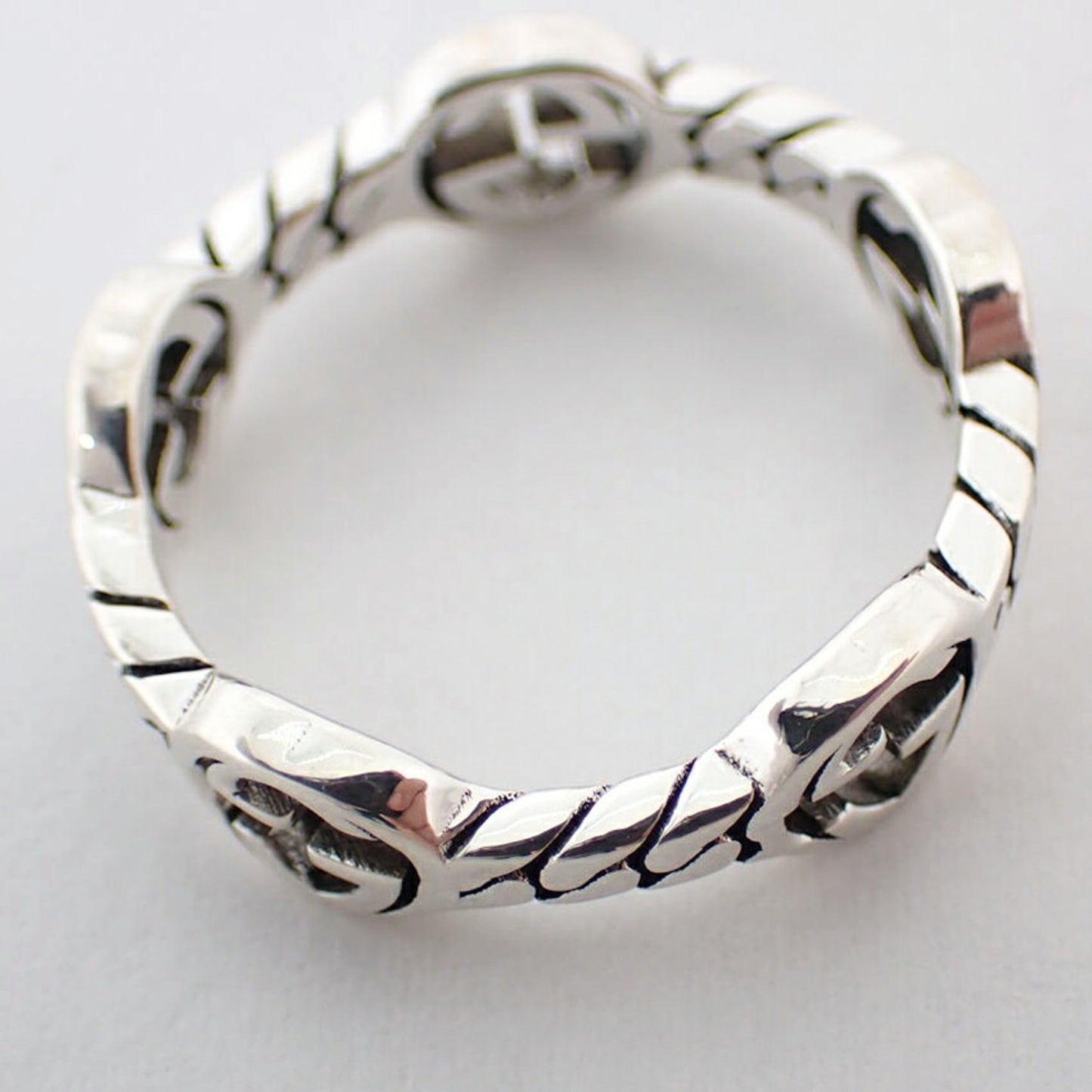 GUCCI 925 Interlocking G Ring, size 13