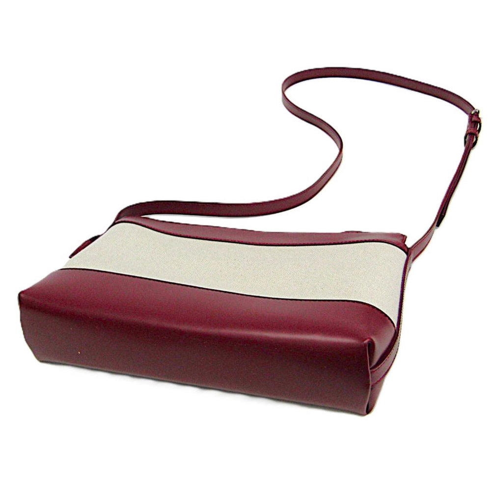 Balenciaga Navy Crossbody Bag 639497 Men,Women Canvas,Leather Shoulder Bag Off-white,Wine — Like New