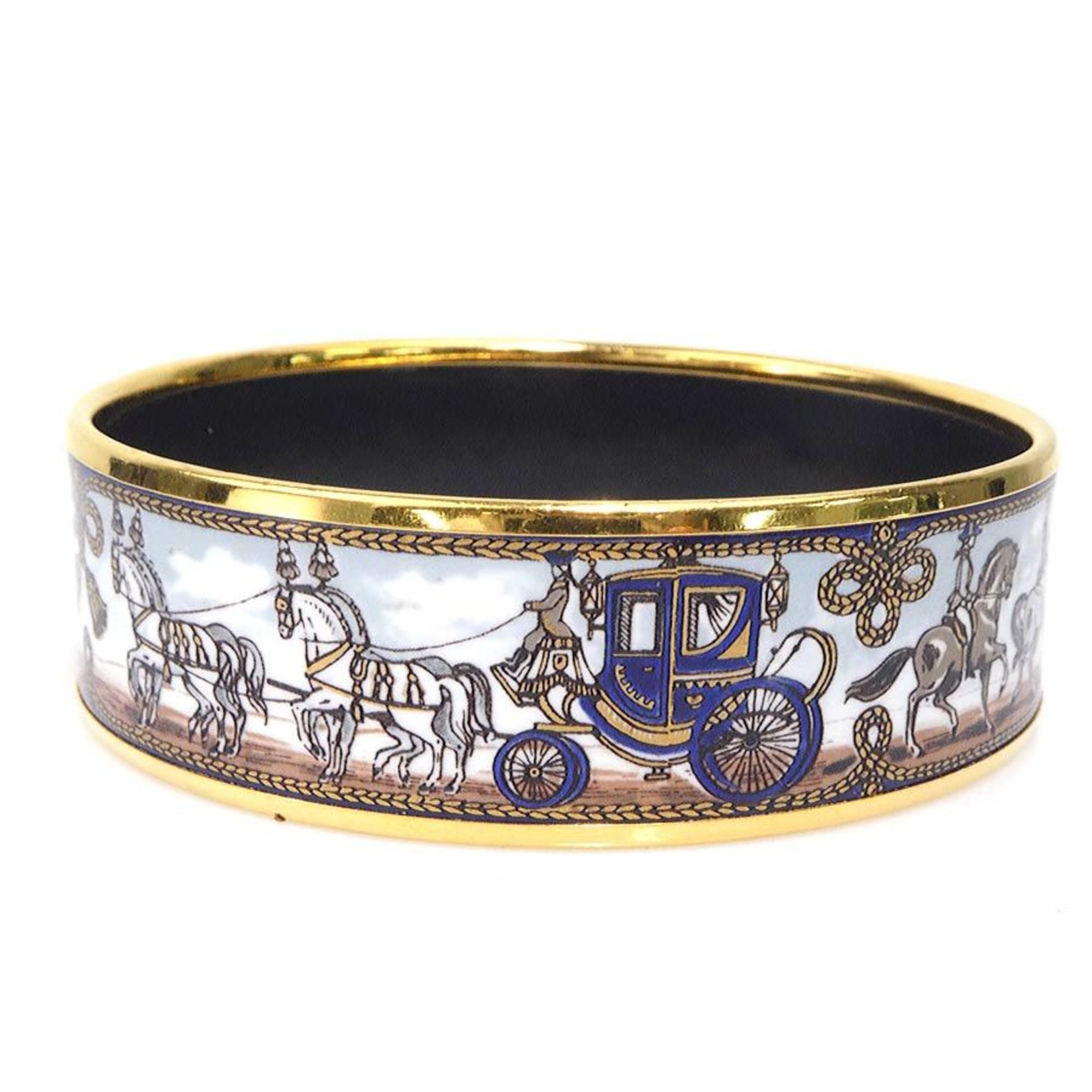 Hermès HERMES bangle bracelet in enamel, gold, white, and multicolor, women's, e61286a