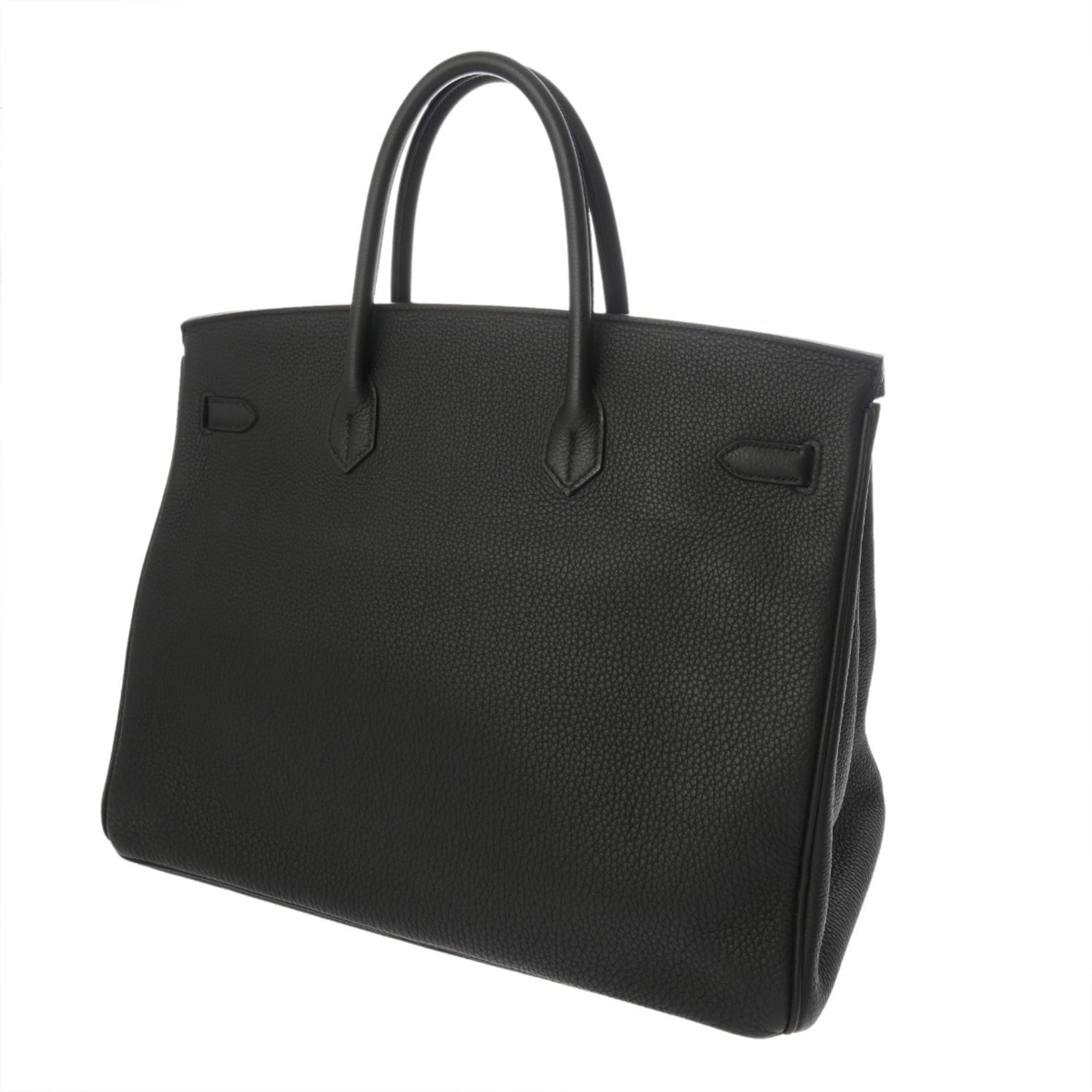 HERMES Birkin 40 Black C Stamp (circa 2018) Unisex Togo Handbag A Rank Pre-owned Ginzo