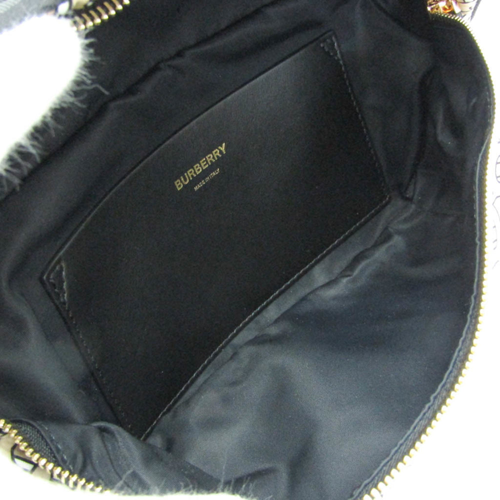 Burberry TB Monogram 8011616 Men,Women Nylon,Leather Fanny Pack,Sling Bag Beige,Black — Like New