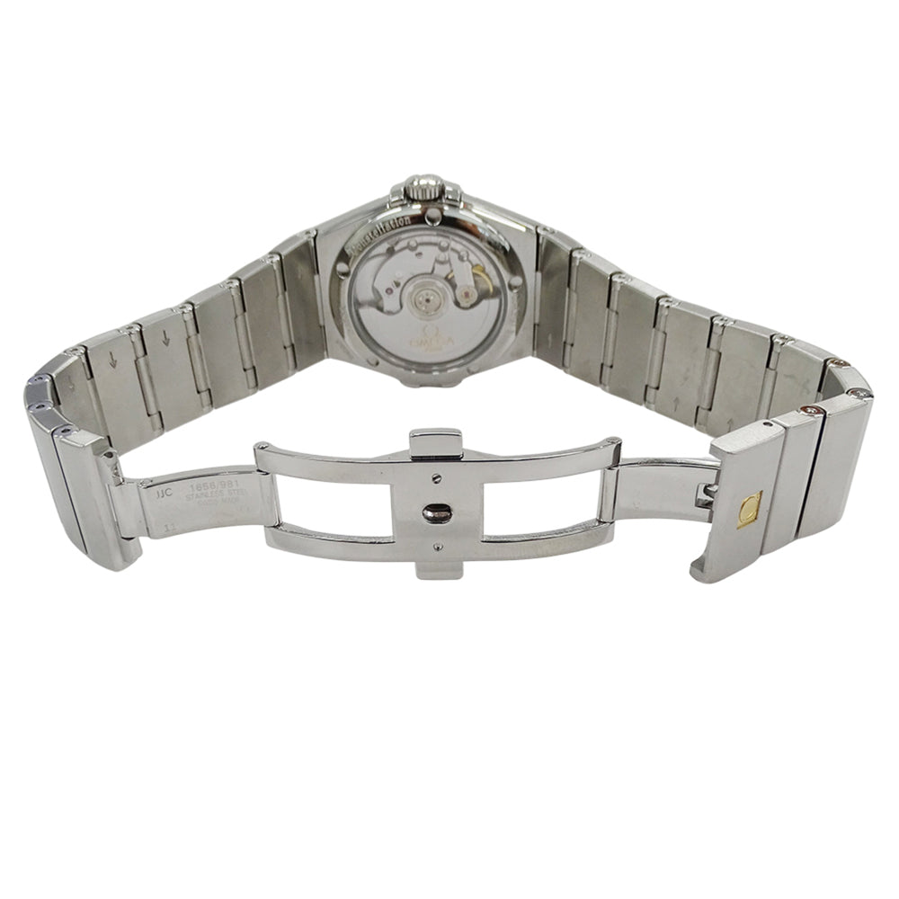 OMEGA Constellation 123.10.35.20.002 Men's Co-Axial Date Automatic Watch in Stainless Steel with Silver and Blue Back, Polished — Good
