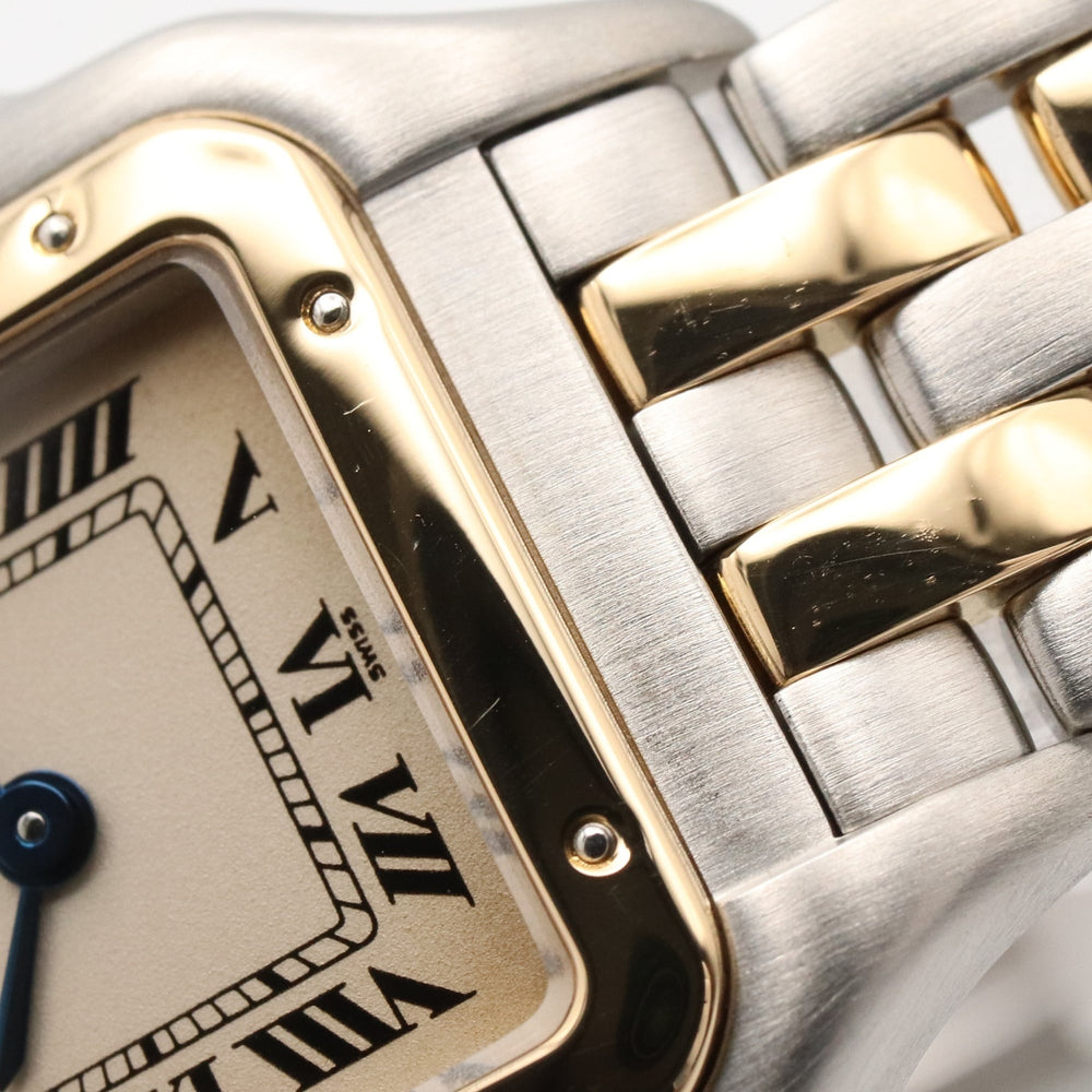 Cartier Panthère SM 2-Row Watch, 18K (Yellow Gold) Stainless Steel, Ladies', Ivory (W25029B6) — Very Good