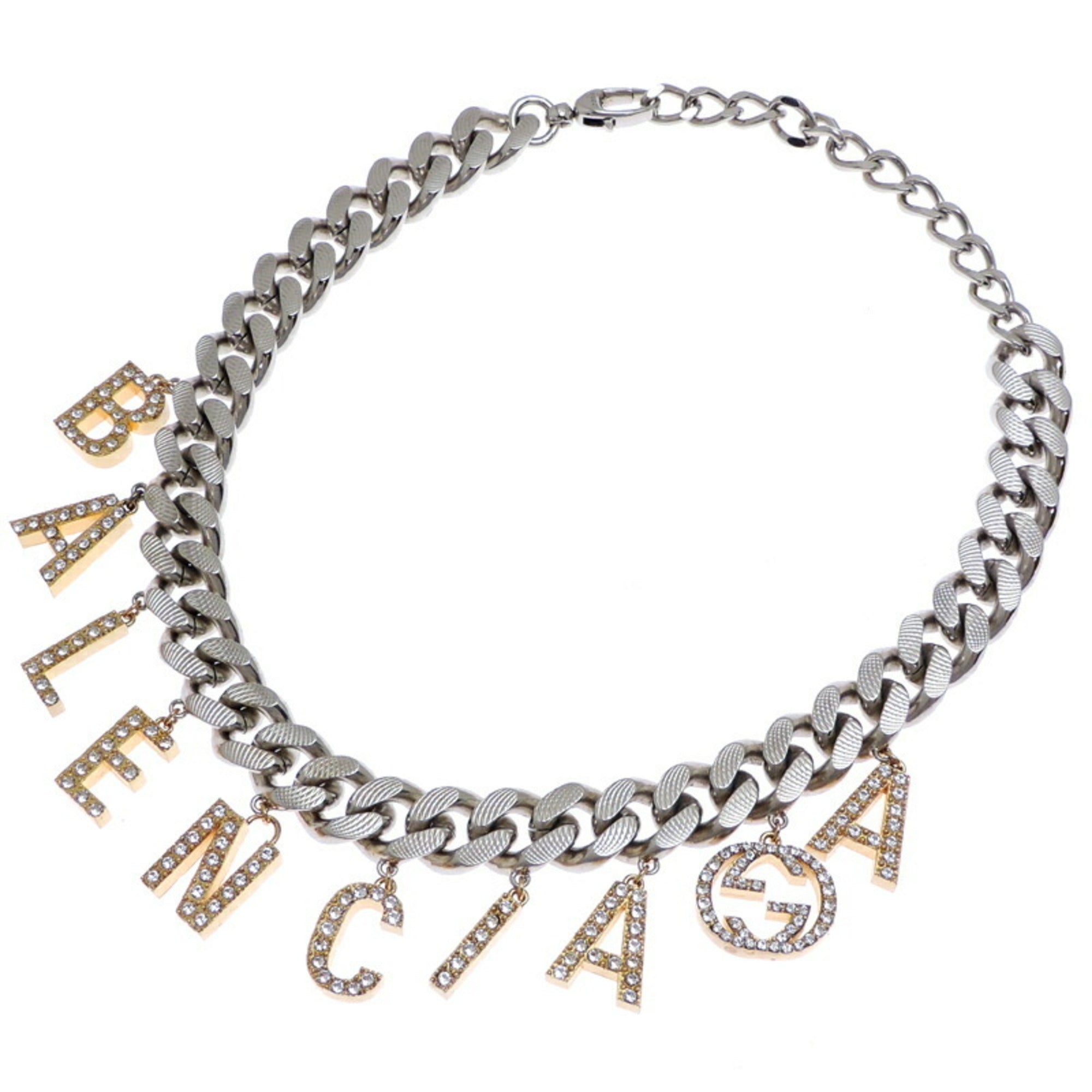 Gucci, Balenciaga, The Hacker Project Script Choker Necklace, Metal, for Men and Women