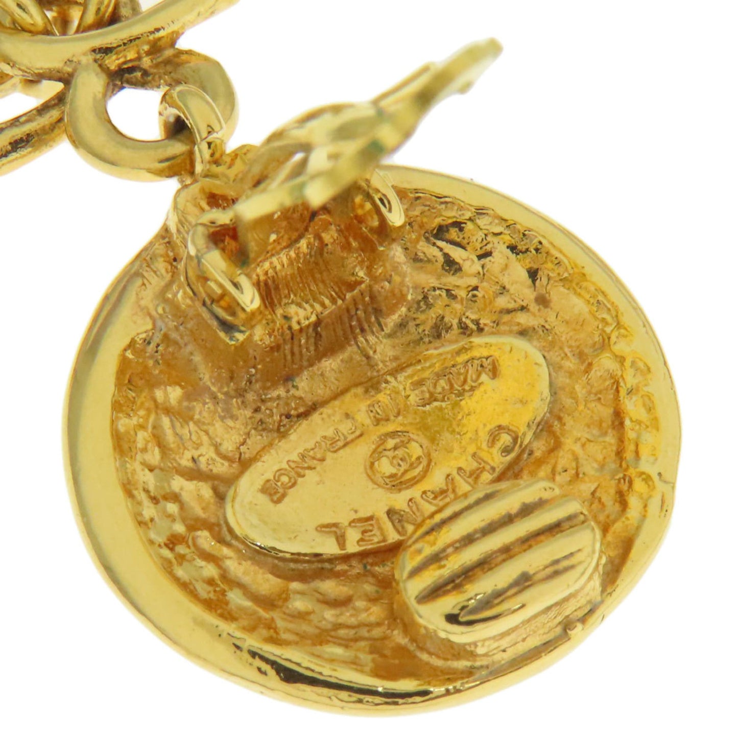 Chanel logo hoop earrings in metal for women