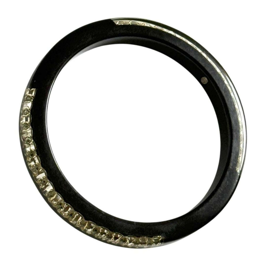 Chanel Women's Beaded Bangle Bracelet, Circle, 2005, Black