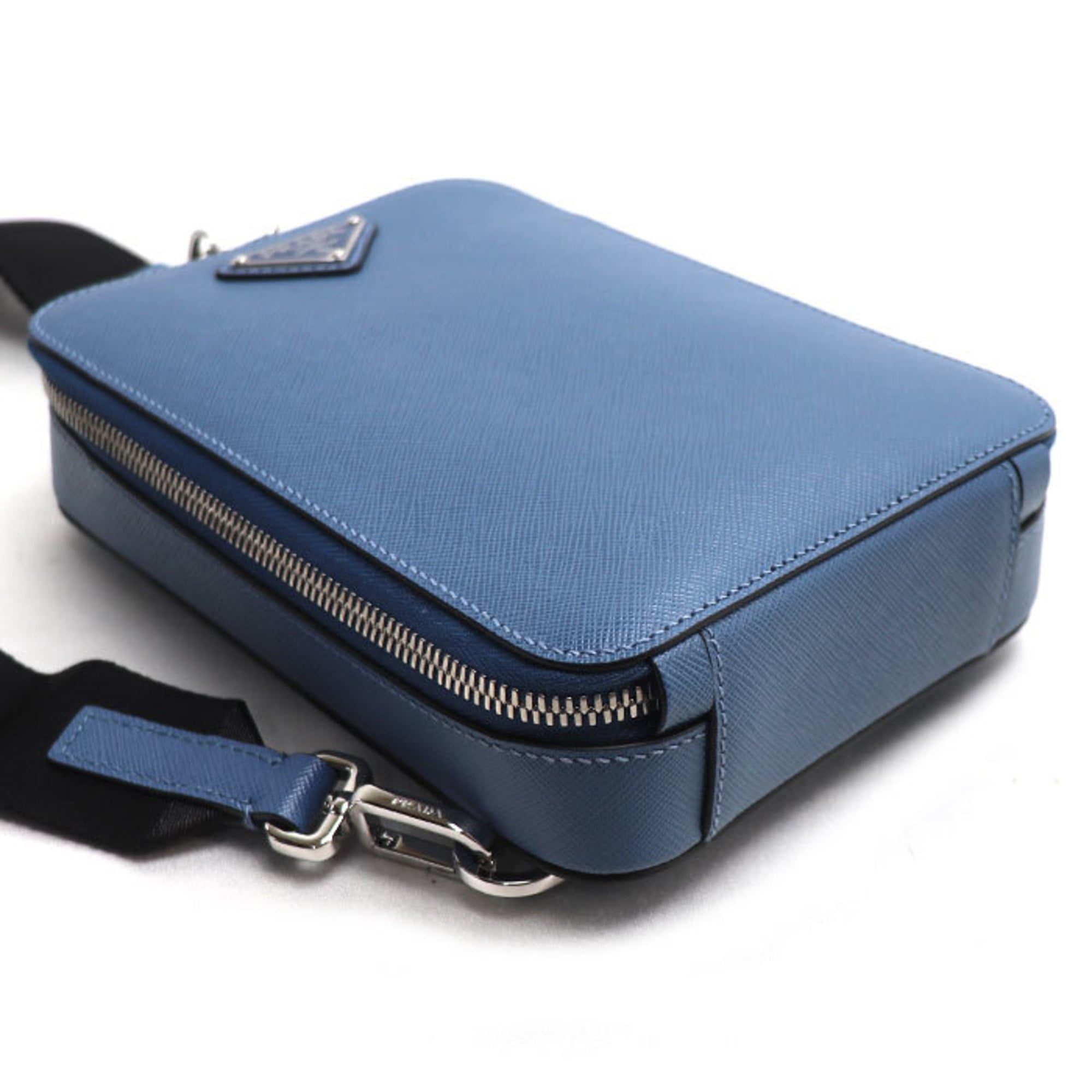 PRADA Brick Saffiano One-Shoulder Body Bag, Blue, 2VZ106, Men's