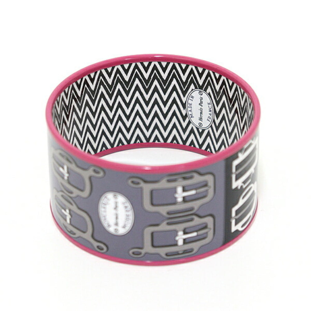 Hermes enamel BOUCLERIE MODERNE modern buckle bracelet extra large S F-04669 — Like New