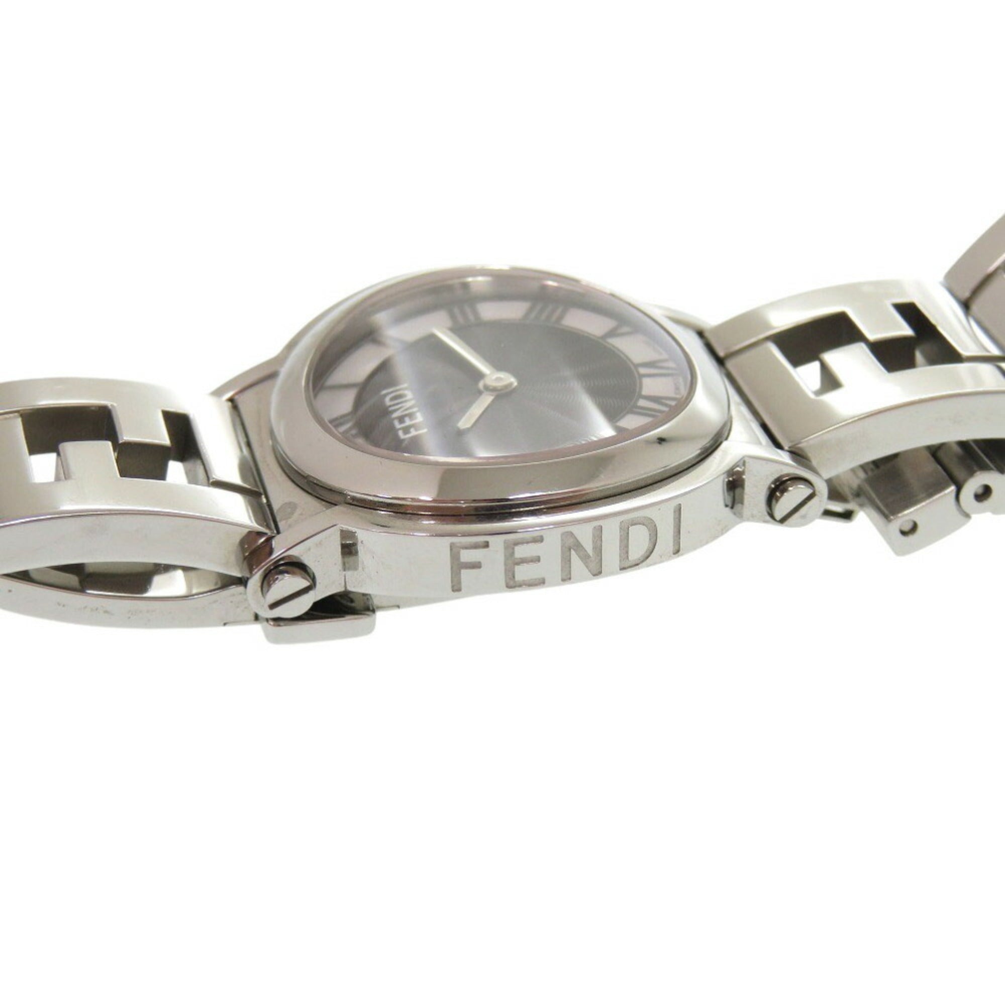Fendi 6100L Caredro Shell Stainless Steel Black Quartz Watch with Dial 0556FENDI — Good