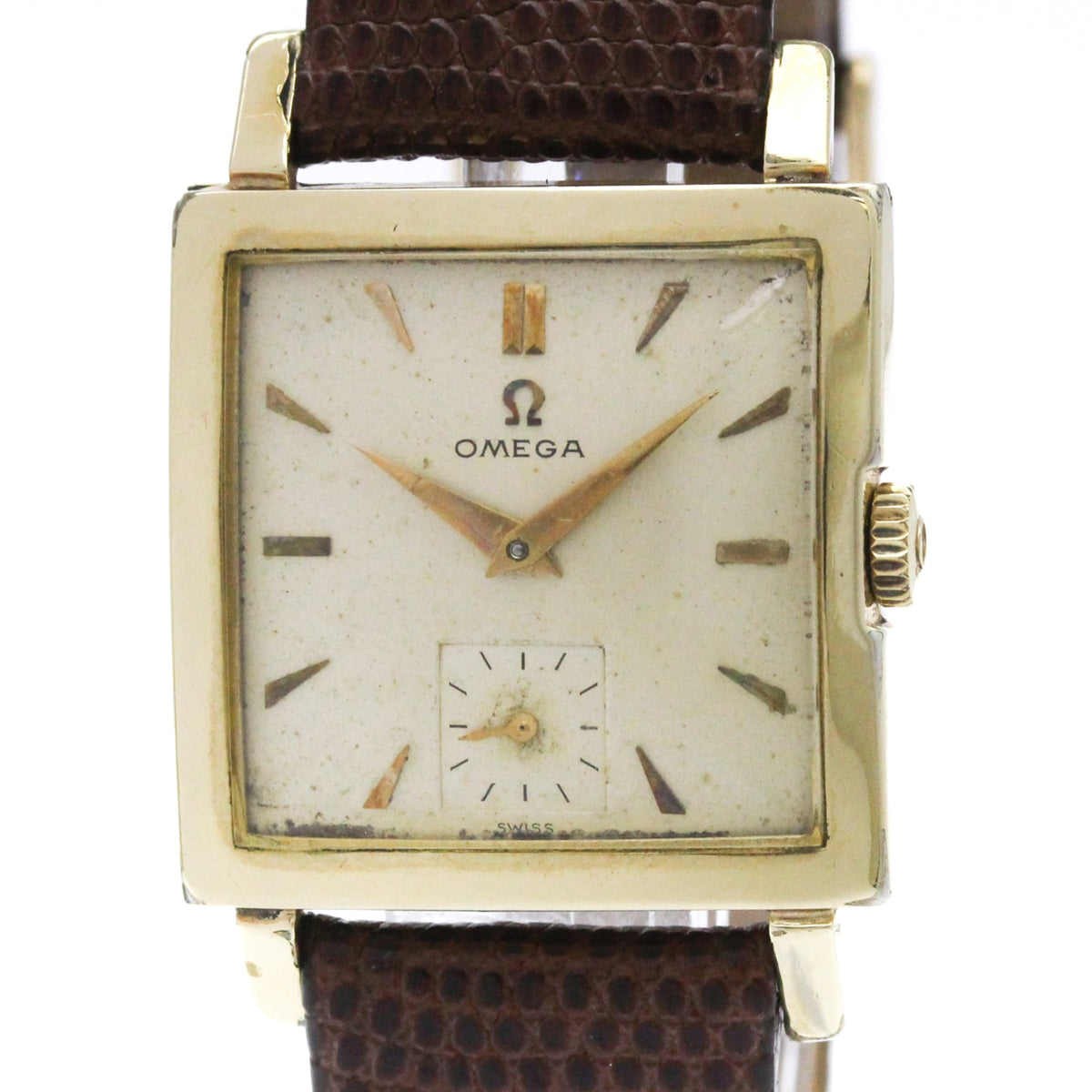 OMEGA Cal 302 Gold Plated hand-Winding Mens Watch 6264 Vintage — Good