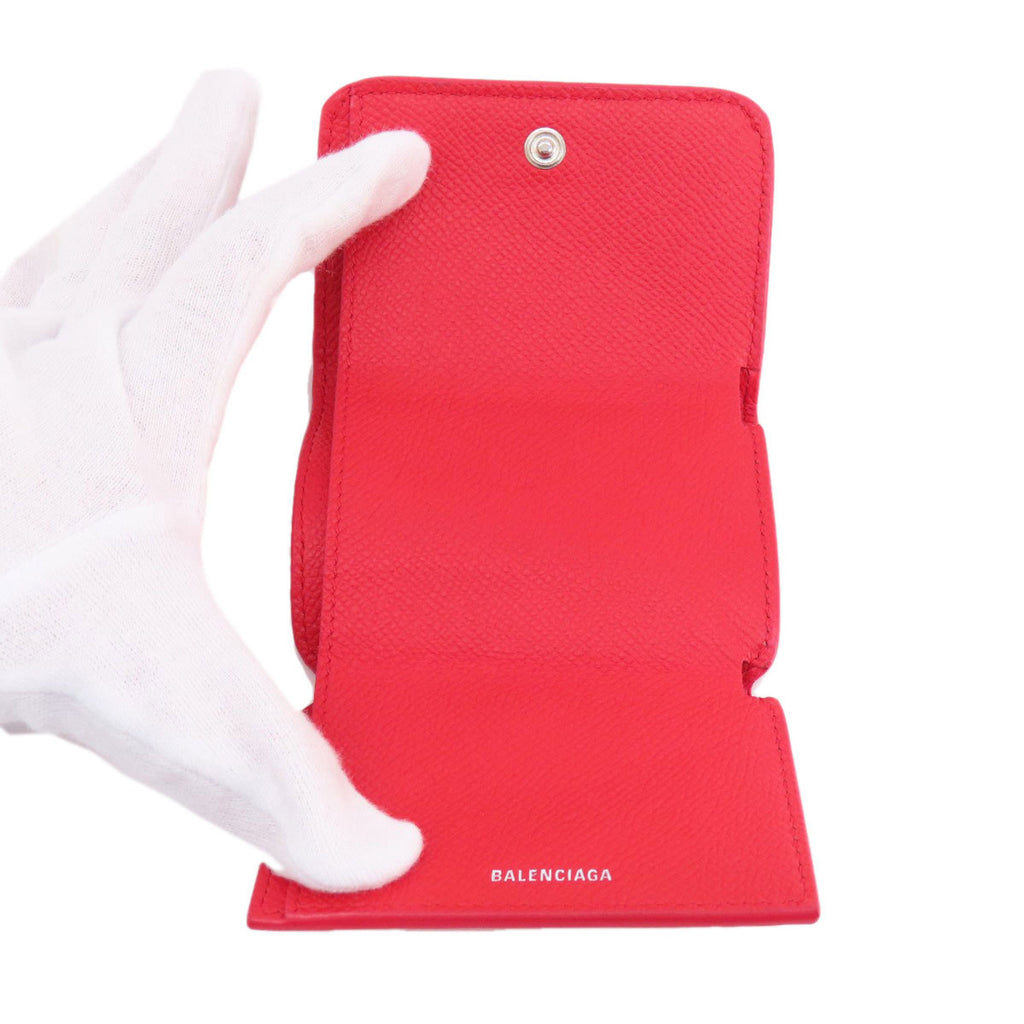 Balenciaga 601387 BB Compact Bi-fold Wallet Leather Women's BALENCIAGA