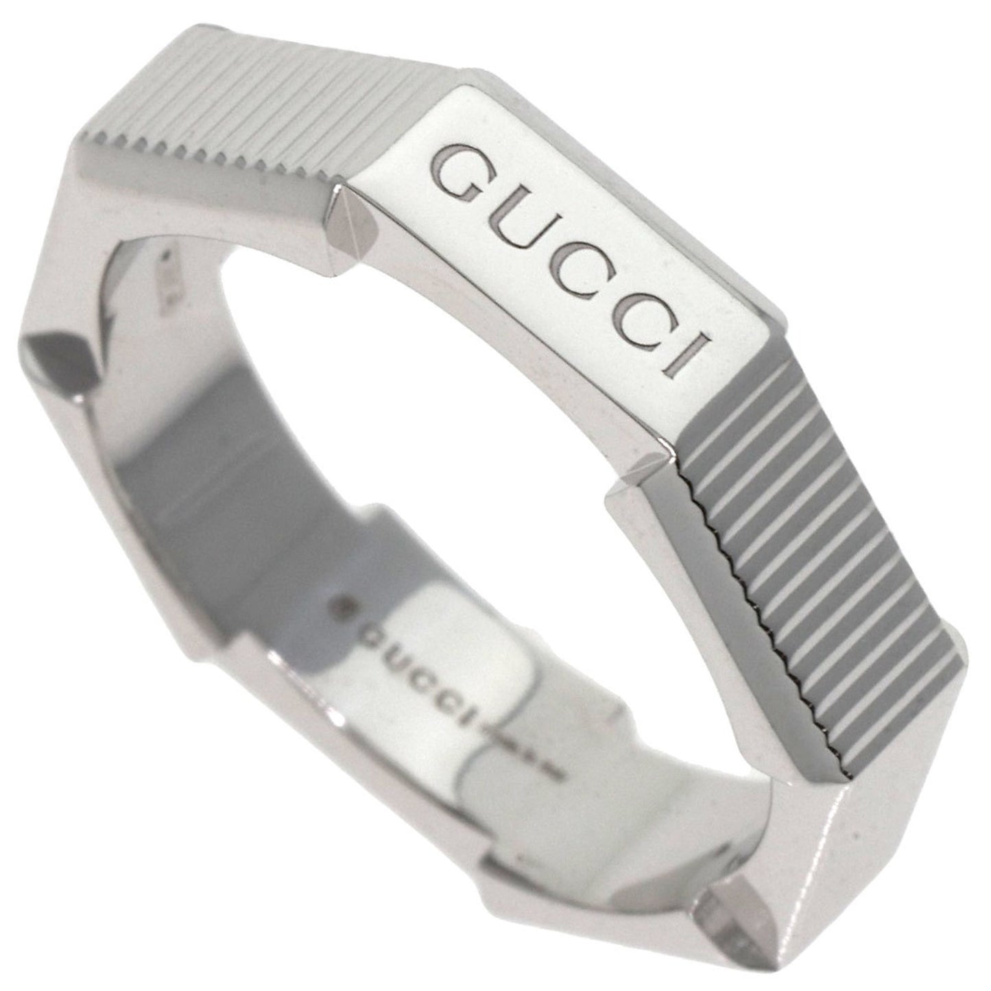 Gucci Link to Love #12 Ring, 18K White Gold, Women's, GUCCI