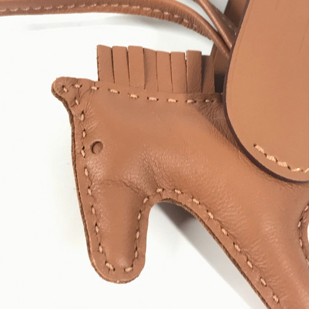 HERMES Rodeo Pegasus PM Bag Charm/Keychain Charm by Anjo Miro, Men's/Women's, Saw Gold/Brown, Like New — Like New
