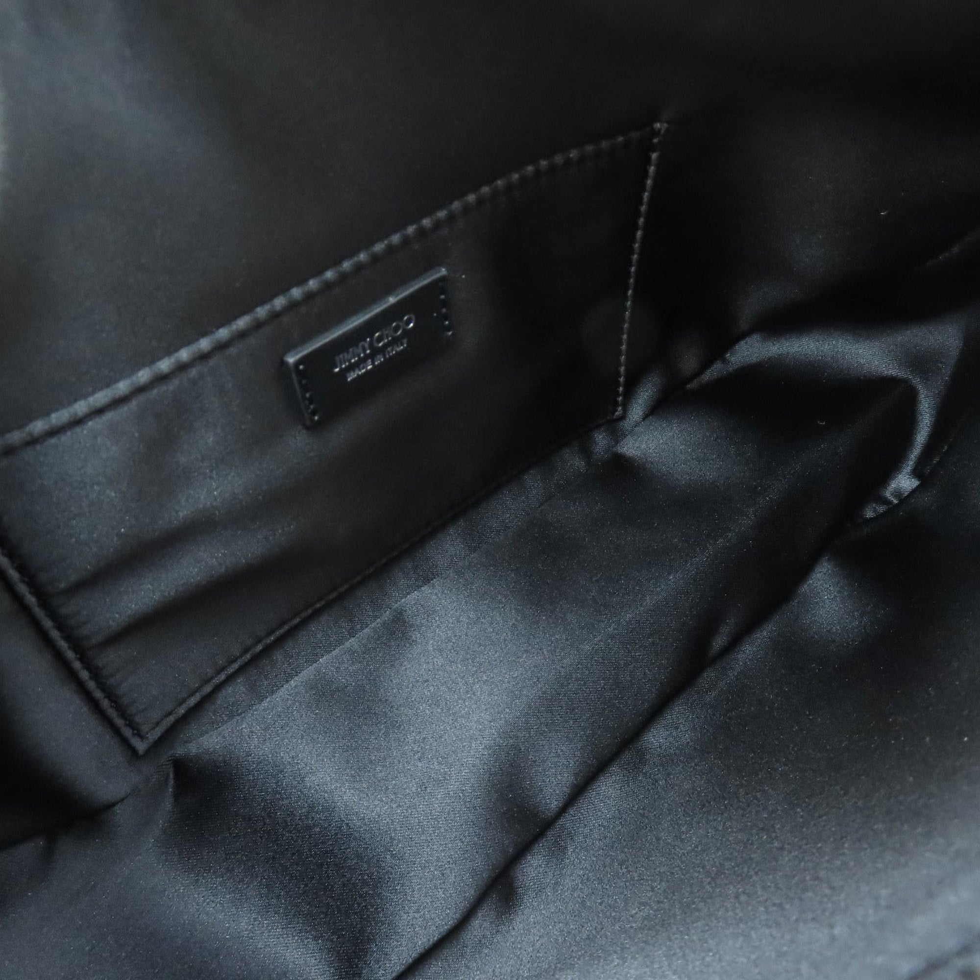 Jimmy Choo logo shoulder bag in nylon material for women.