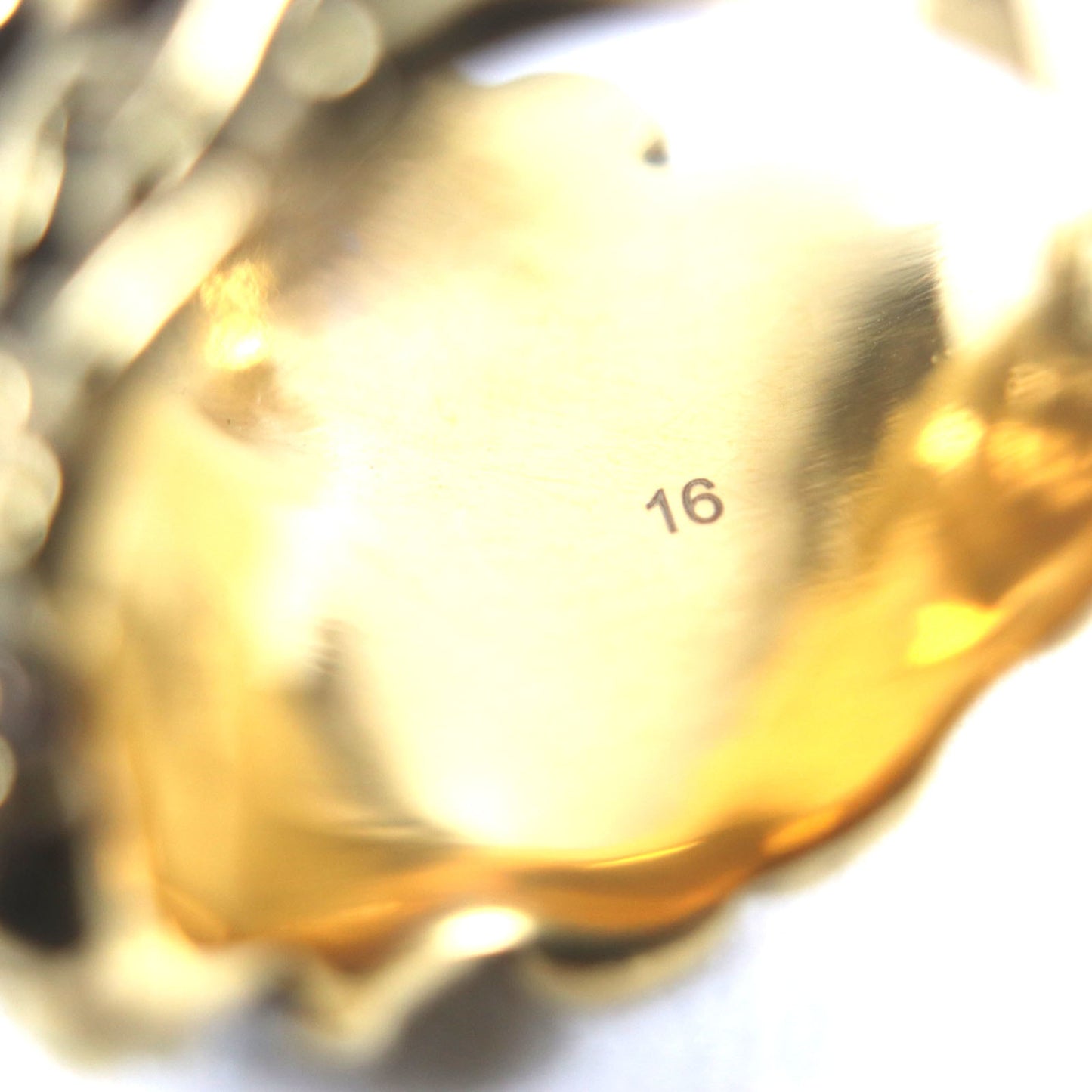 GUCCI Lion Head Ring with Color Stones, Gold and Black, Size 16, Comes Box Dust Bag, Made in Italy, Men's