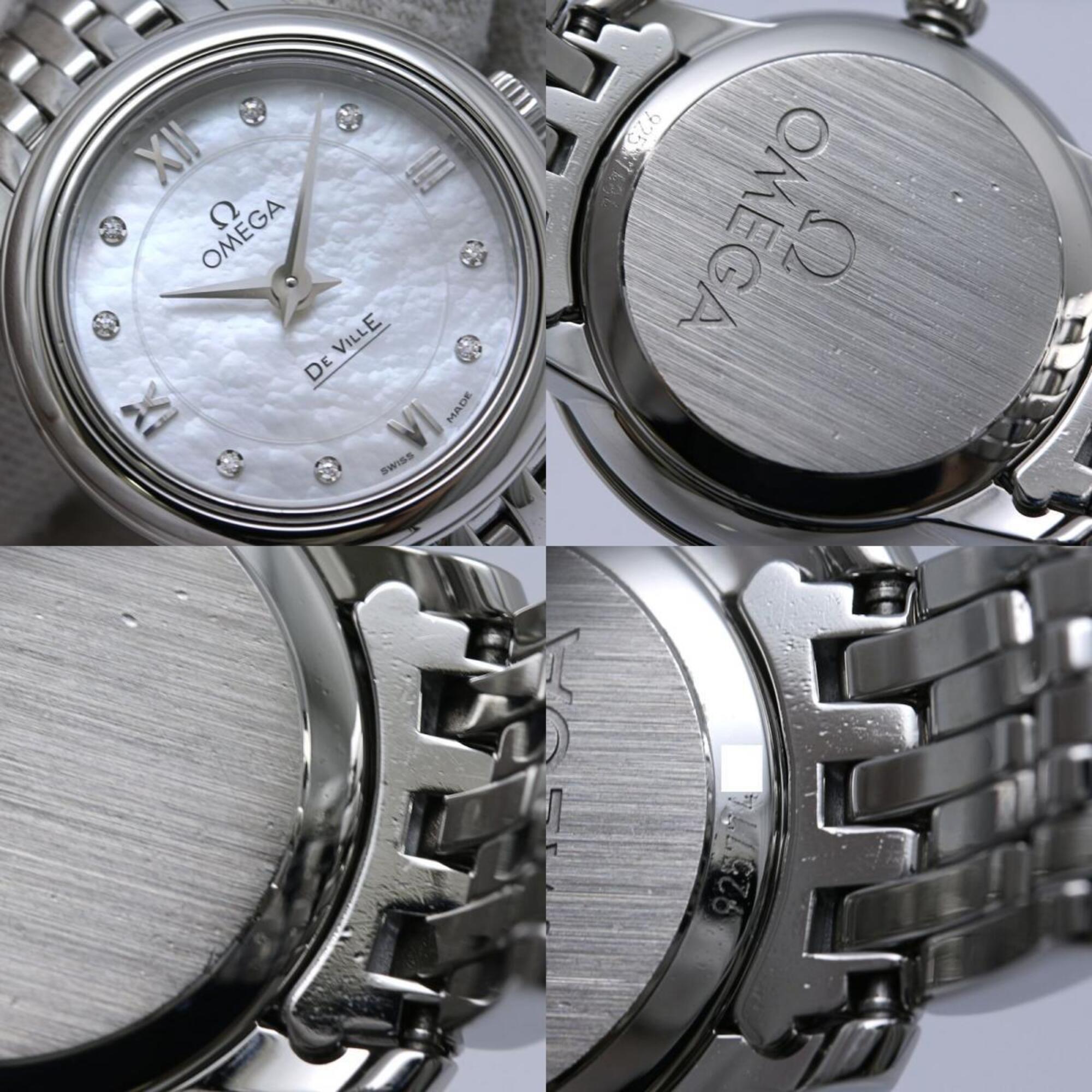 OMEGA De Ville Prestige 8-Diamond Watch 424.10.24.60.55.001 Women's Stainless Steel 40455 — Good