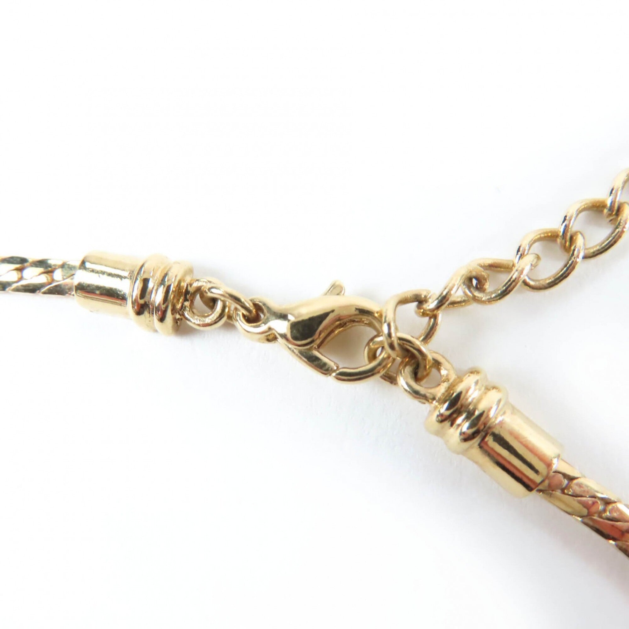 Christian Dior Vintage Rhinestone Necklace, Gold & Black, Women's Accessory — Like New