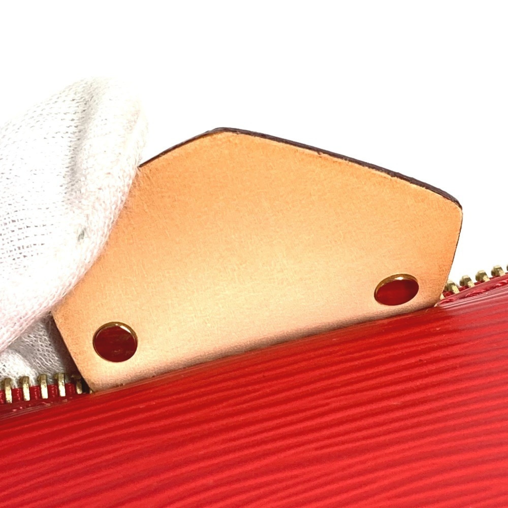 LOUIS VUITTON M93246 Epi Dock PM 2-Way Bag, Shoulder Mini Boston Handbag, Leather, Women's, Red — Like New