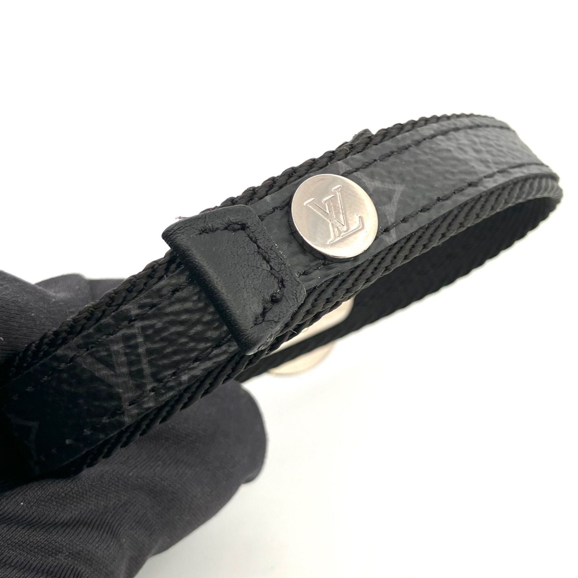 Louis Vuitton Monogram Eclipse LV Circle Bracelet M6549 Black