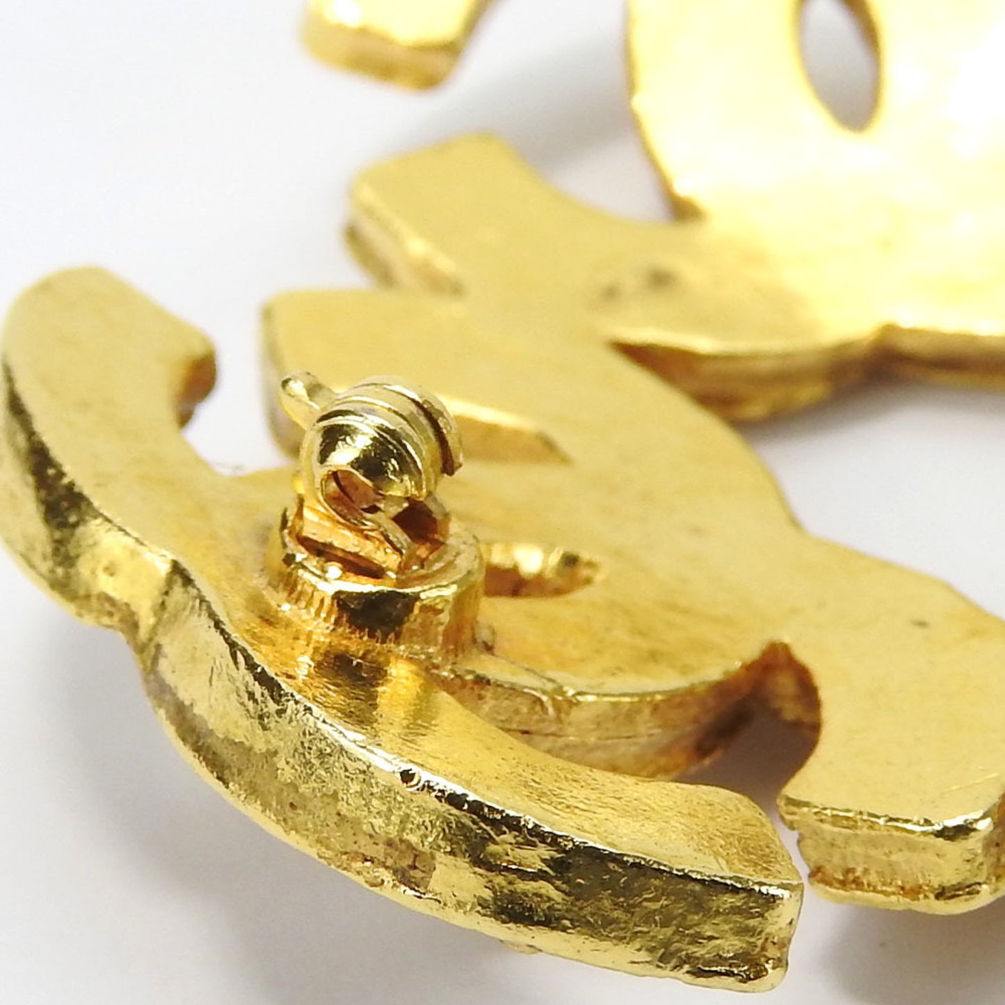 CHANEL Brooch 94A Metal Gold GP Triple Coco Mark Ladies