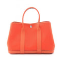 Hermes Hermès Garden Party TPM Tote Bag, Canvas and Leather, Toile Militaire Negonda, Women's, Orange