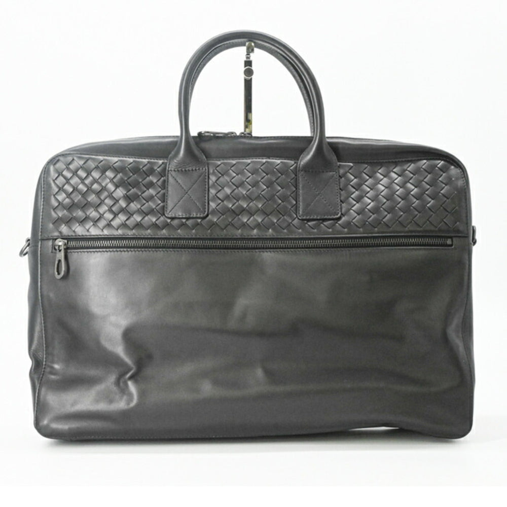 BOTTEGA VENETA Intrecciato Leather Shoulder Bag, Black, Men's, 405557 — New - Store Return