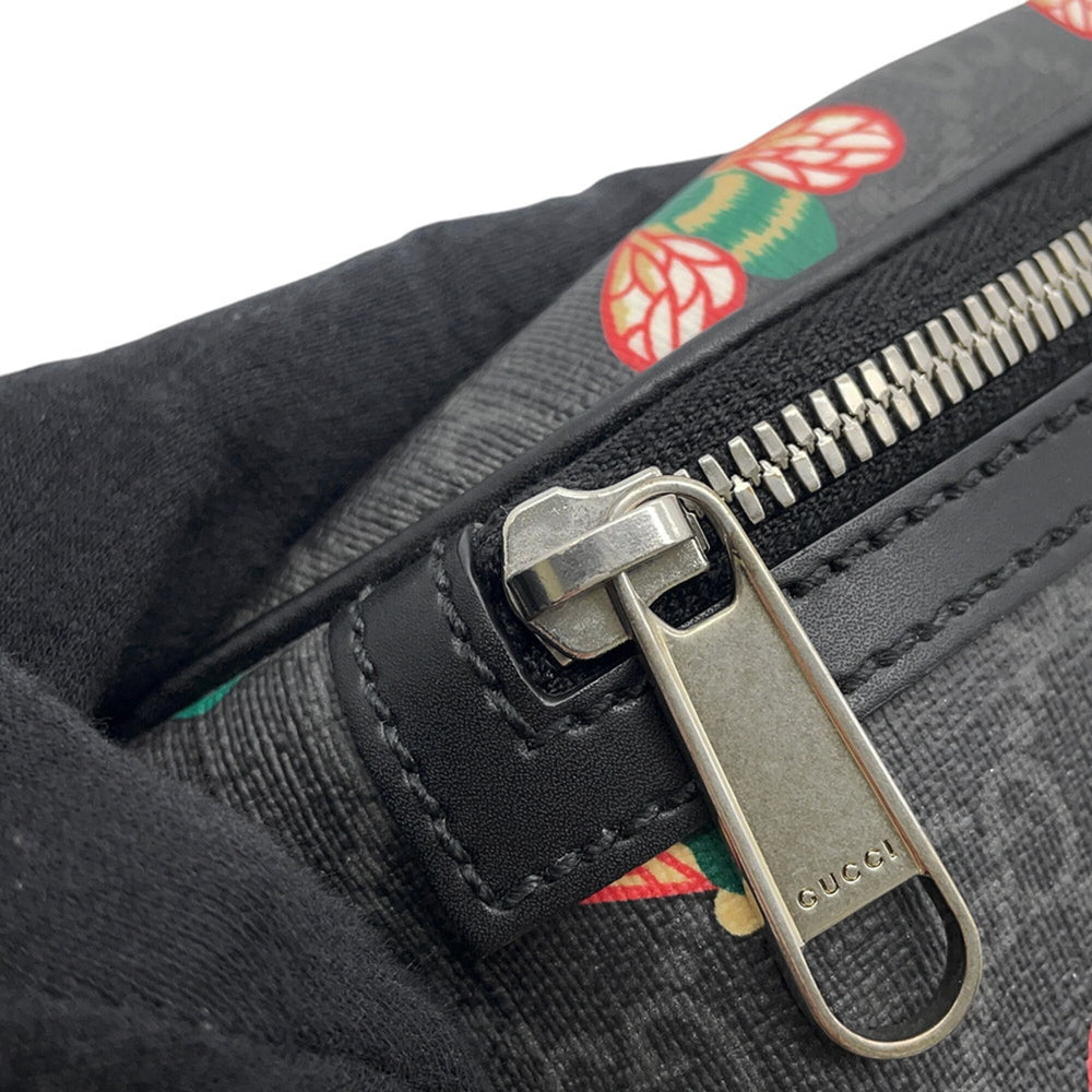 Gucci Bee GG Supreme Body Bag 675181 GUCCI Waist Black Handbag — Like New