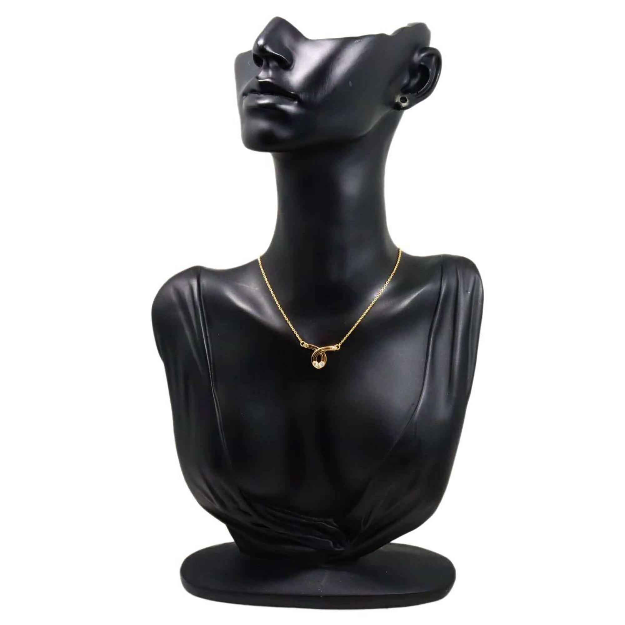 Christian Dior Diamond Necklace, 41cm, 18K YG Yellow Gold 750 — Like New