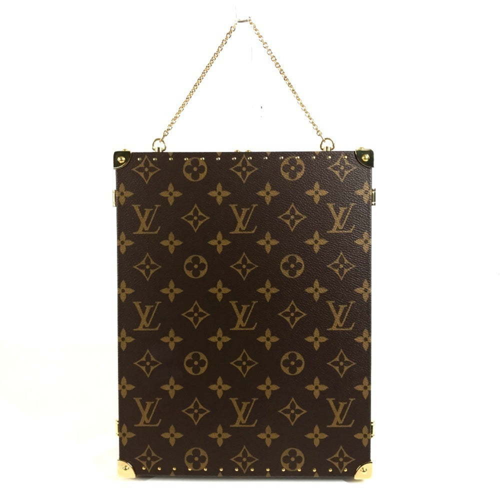 LOUIS VUITTON GI0554 Monogram Home Mirror Trunk Interior Tri-fold Canvas Men's Women's Brown — Like New