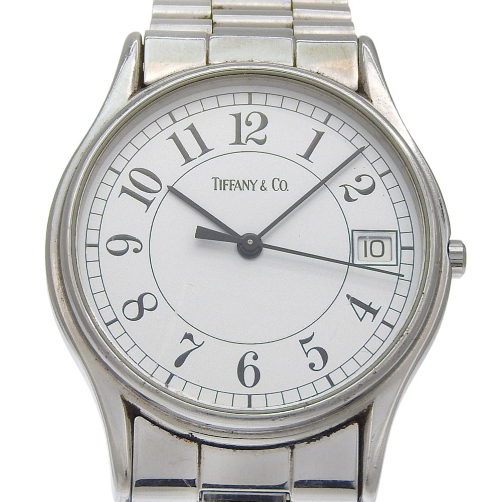 Tiffany & Co. Classic Watch, Stainless Steel, Quartz, Analog, White Dial, Unisex — Good