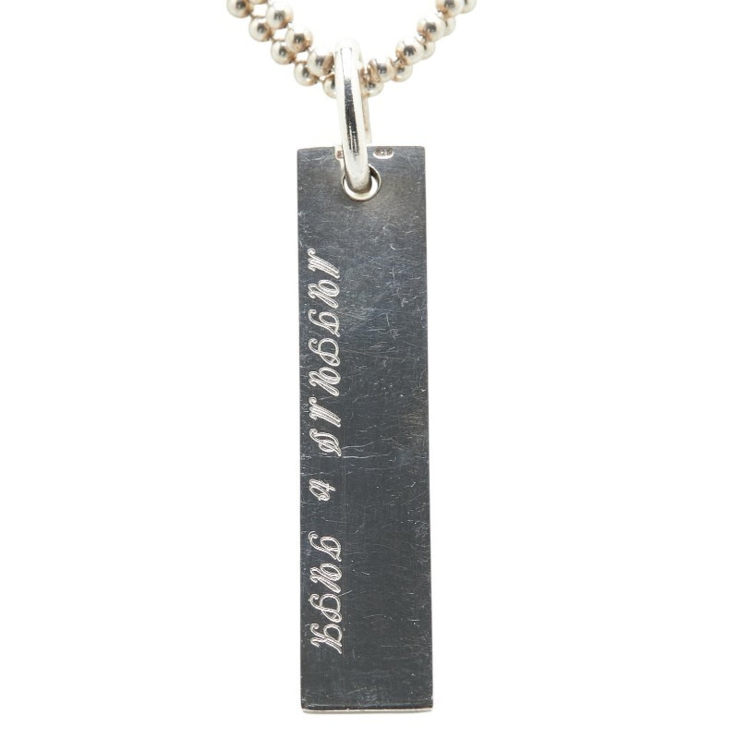 Gucci Plate Double Ball Chain Necklace SV925 Silver Women's GUCCI