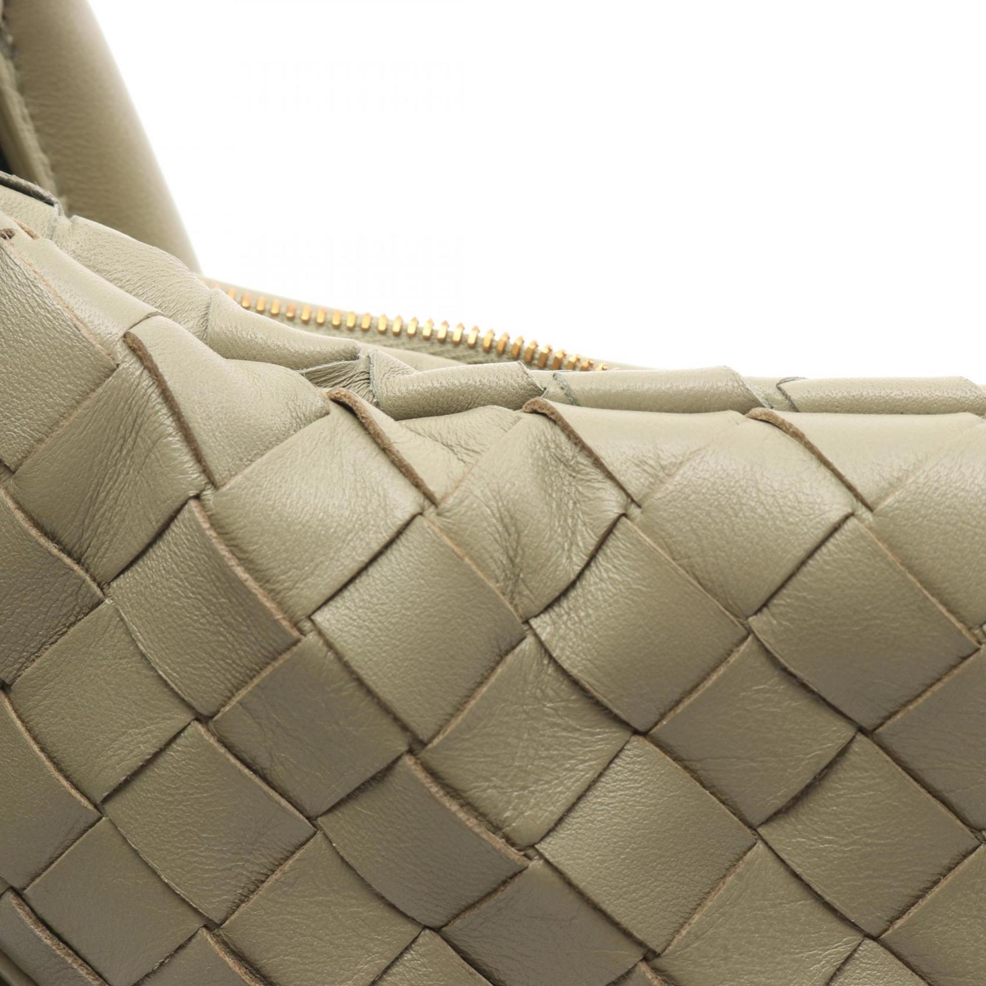 Bottega Veneta Gemelli Intrecciato Leather Shoulder Bag, Women's, Khaki