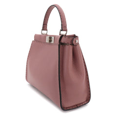 Fendi Selleria Peekaboo Regular 2-way Hand/Shoulder Handbag, Leather, Pink, 8BN290 — New - Store Return