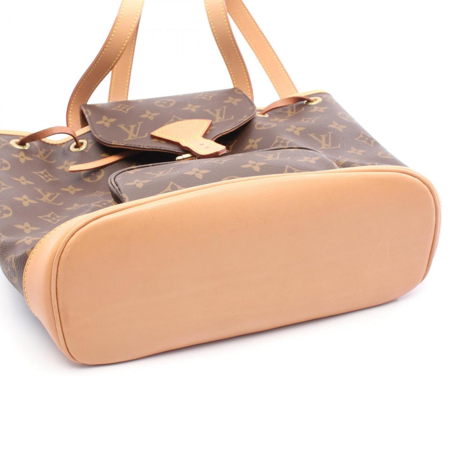 Louis Vuitton Montsouris MM Monogram Backpack, Coated Canvas and Leather, Brown, M51136, Women's