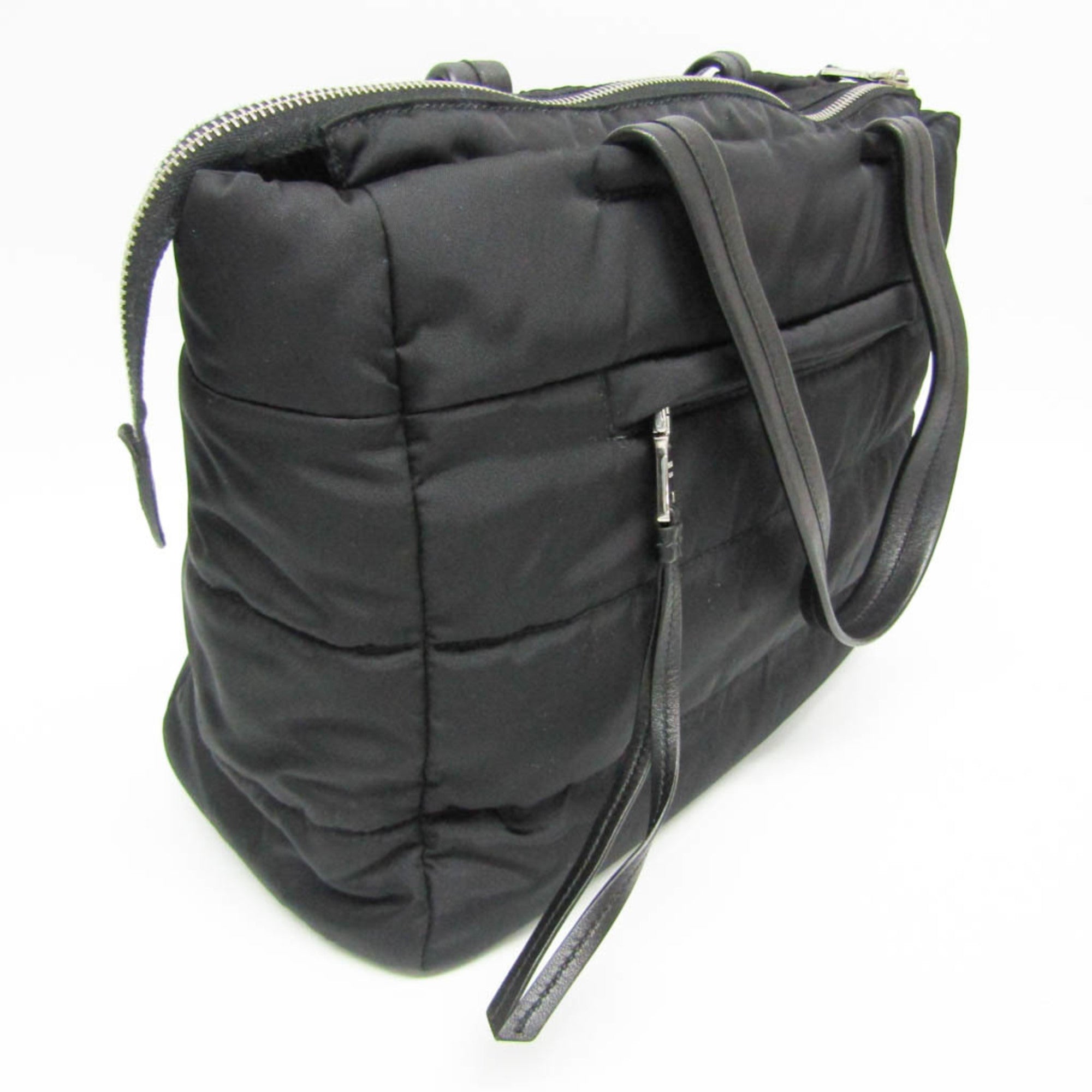 Prada TESSUTO BOMBER 1BG059 Women's Nylon Handbag Black — Like New