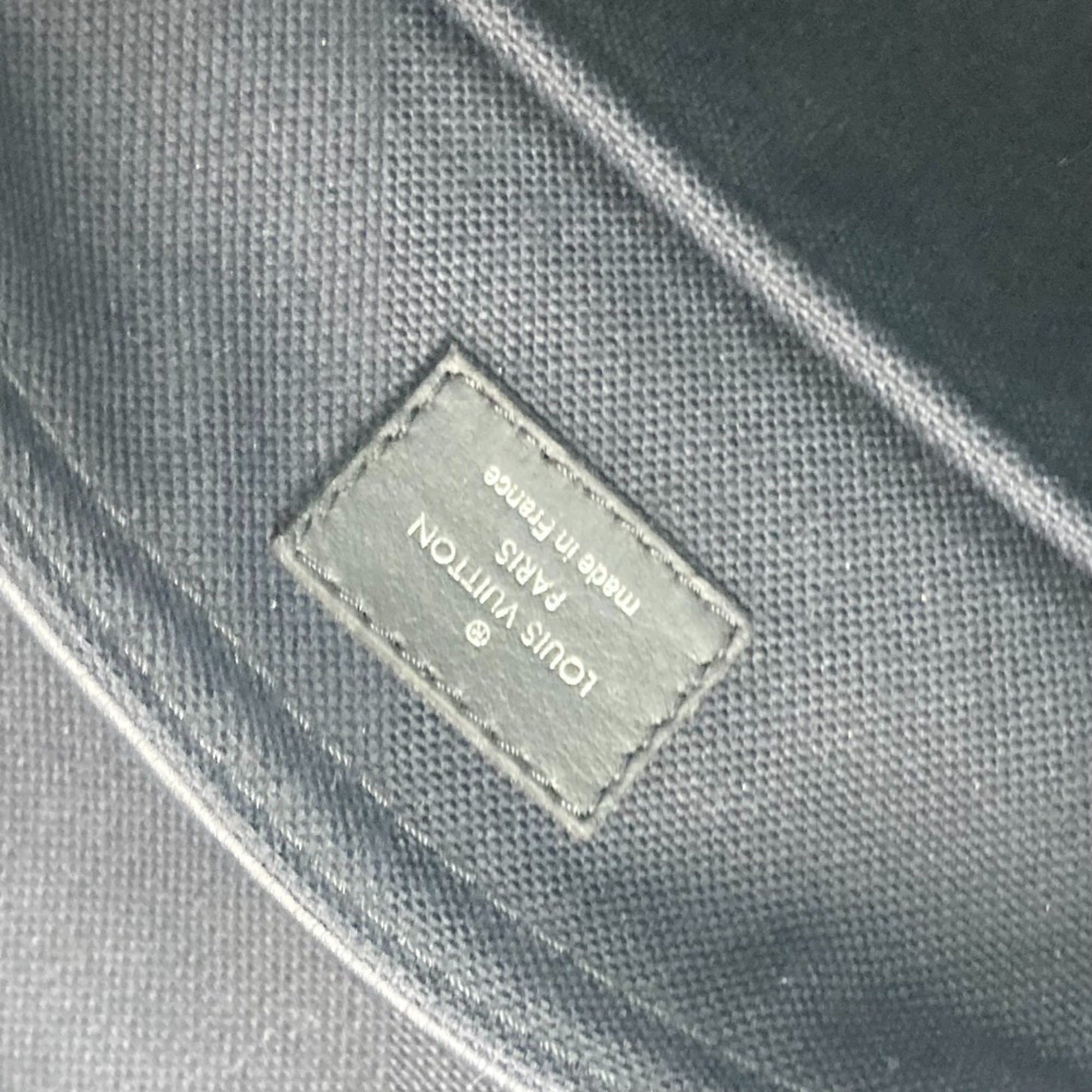 LOUIS VUITTON M54960 Utah Canyon Backpack, Men's, Leather, Blue Marine, Navy — Like New