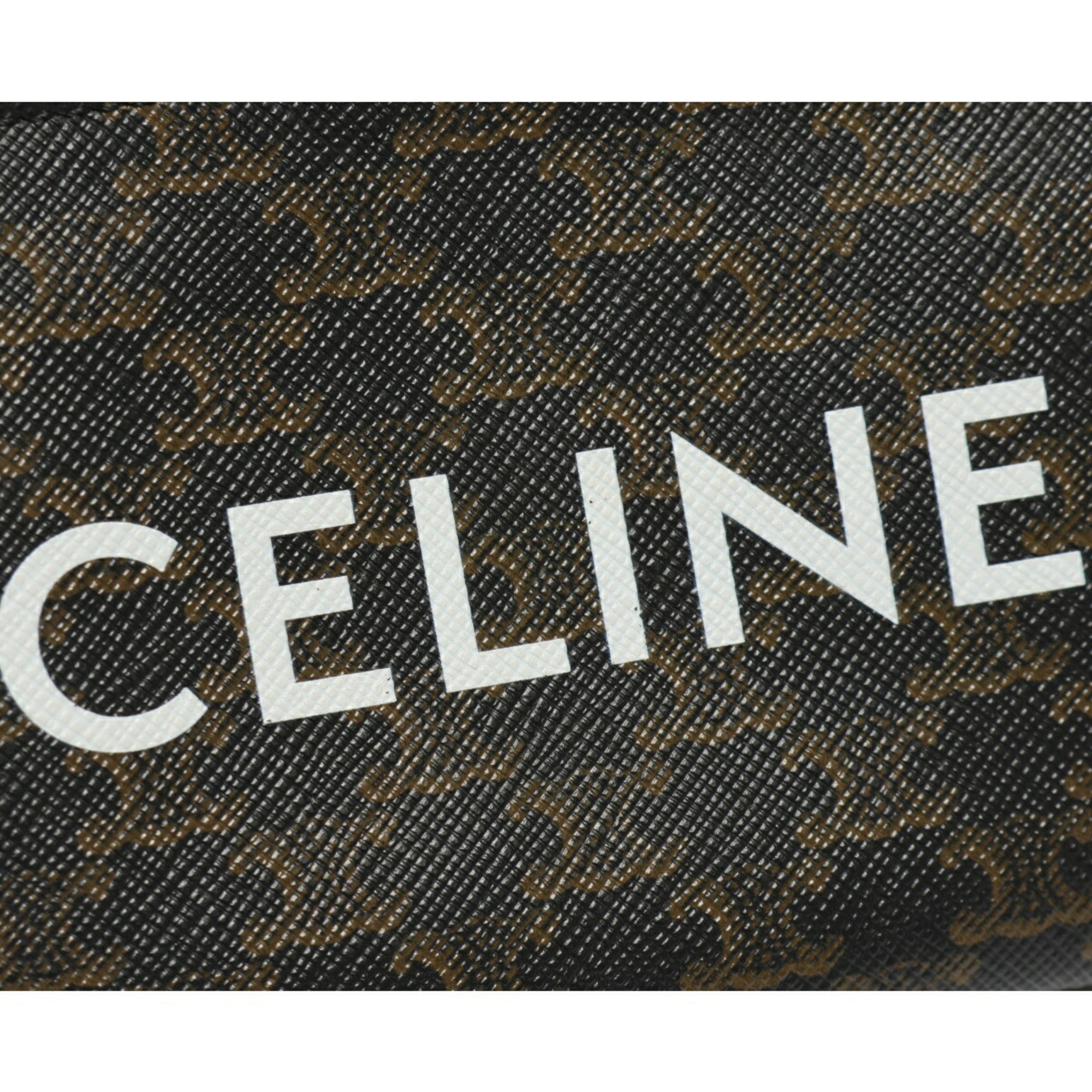 Celine Coin & Card Case 10C662CA2.38NO Triomphe Canvas Black S-158510