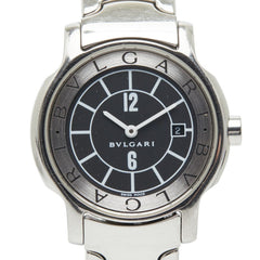 Bvlgari Solotempo ST29S Quartz Watch with Black Dial and Stainless Steel, Women's — Good