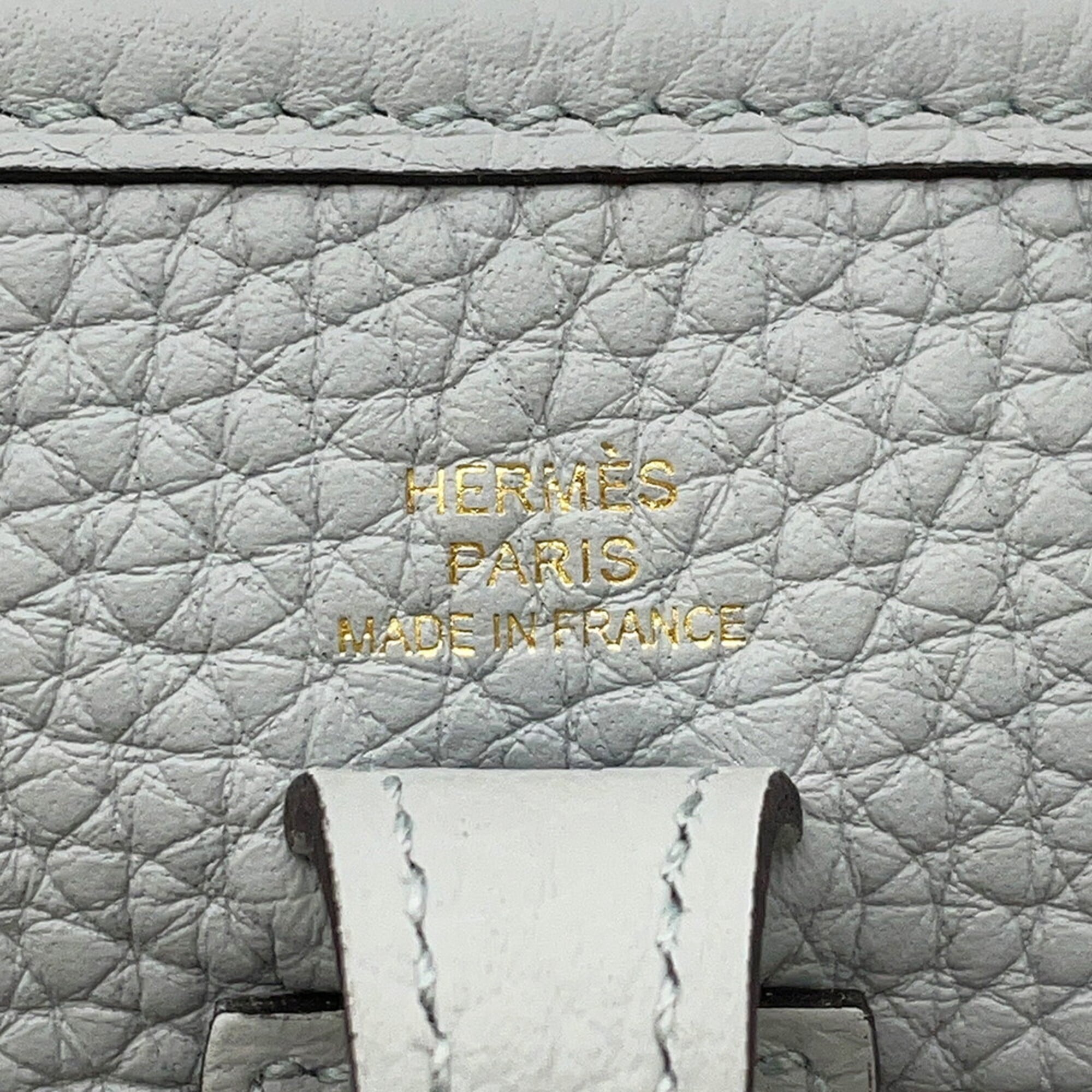Hermes Evelyne TPM Shoulder Bag 111cm Amazon Blue Glacier Taurillon Clemence W Stamp Handbag Women's HERMES — Like New