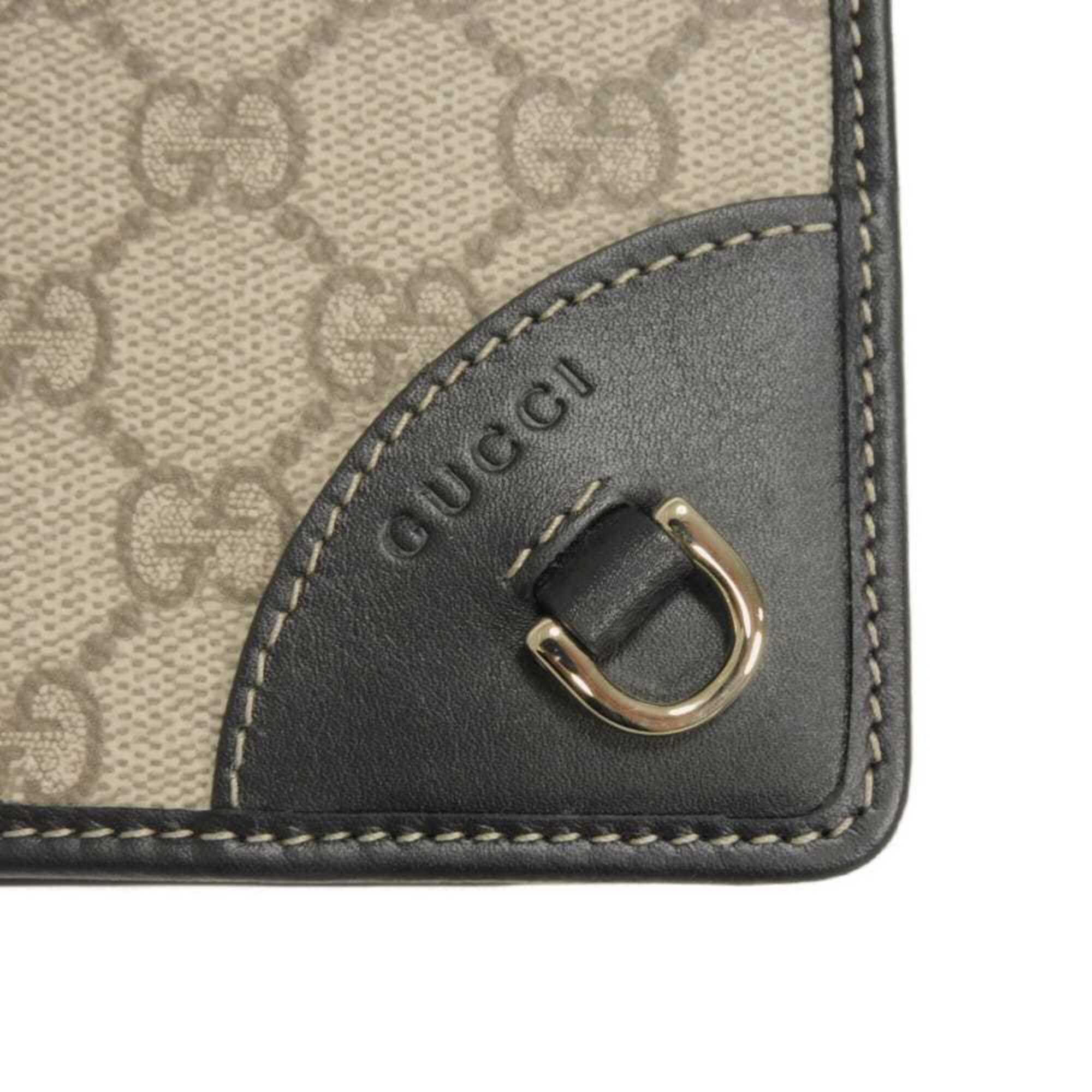 Gucci GUCCI Shoulder Bag GG Emblem Super Calf Black Web 2WAY Supreme Beige 820688 FAD6L 9741 Men's Women's — Like New