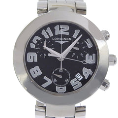 Longines DolceVita Men's Watch L5.677.4 Stainless Steel Silver Quartz Chronograph with Black Dial — Very Good
