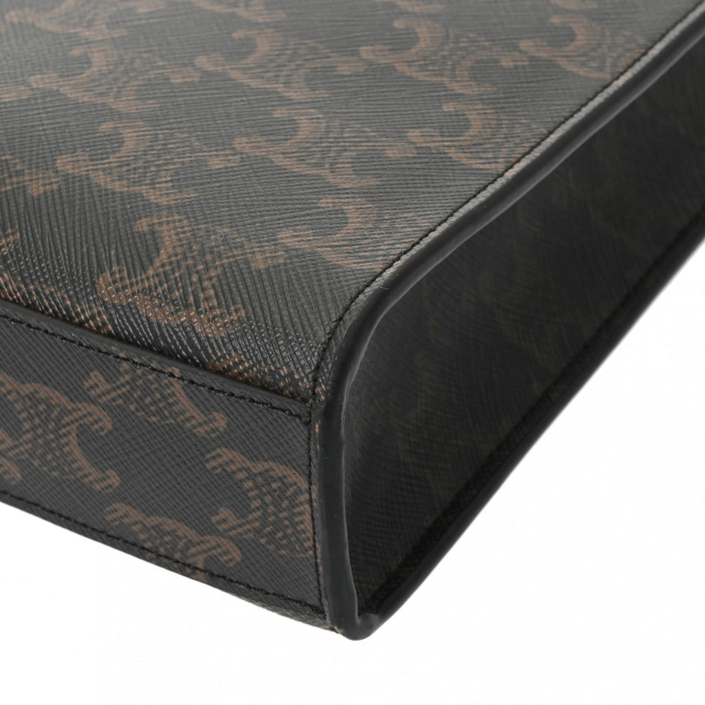 CELINE Triomphe Canvas Mini Vertical Cabas Tan 194372BZK Women's Leather Handbag, A-Rank, Pre-Owned, Ginzo