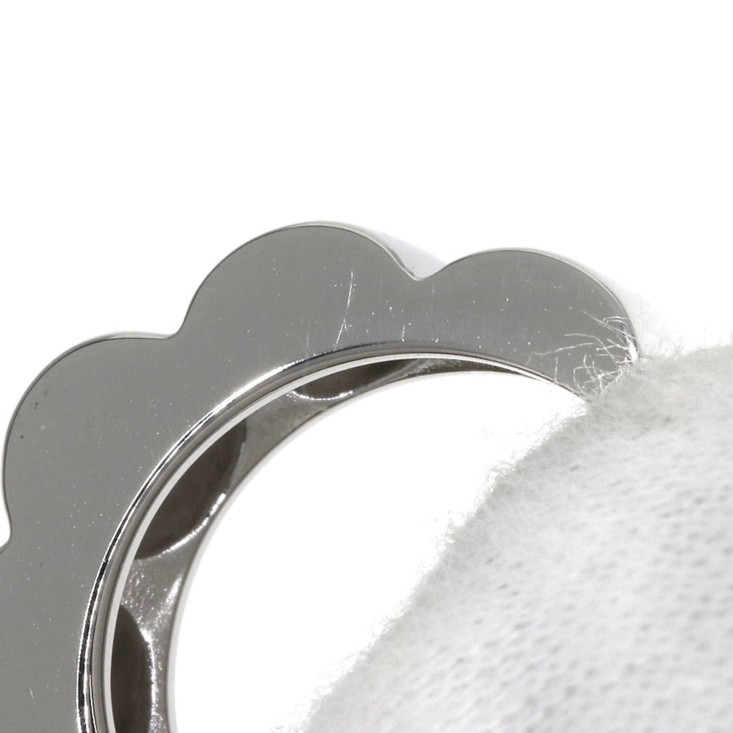 CHANEL Profield Camellia Ring in 18K White Gold for Women