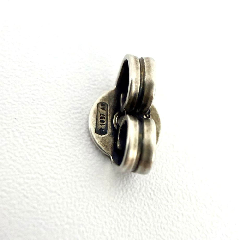 Louis Vuitton Men's Stud Earrings LV Tailor Silver — Like New