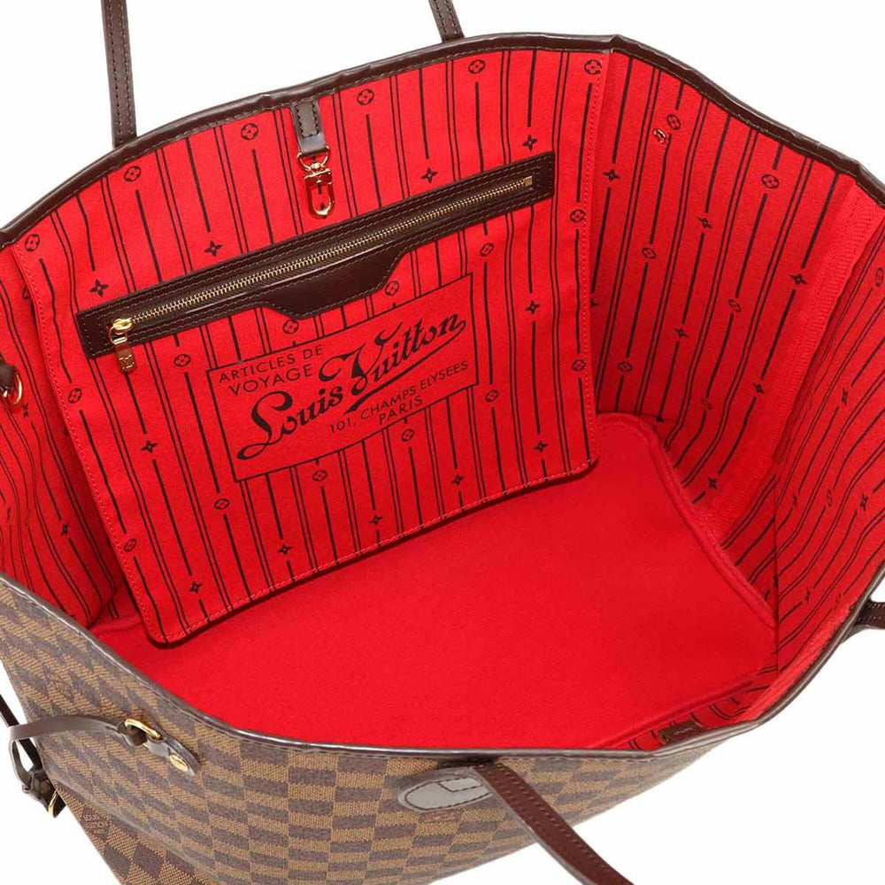 Louis Vuitton Damier Neverfull GM Tote Handbag, Ebene Cerise, N51106, Gold Hardware — Like New