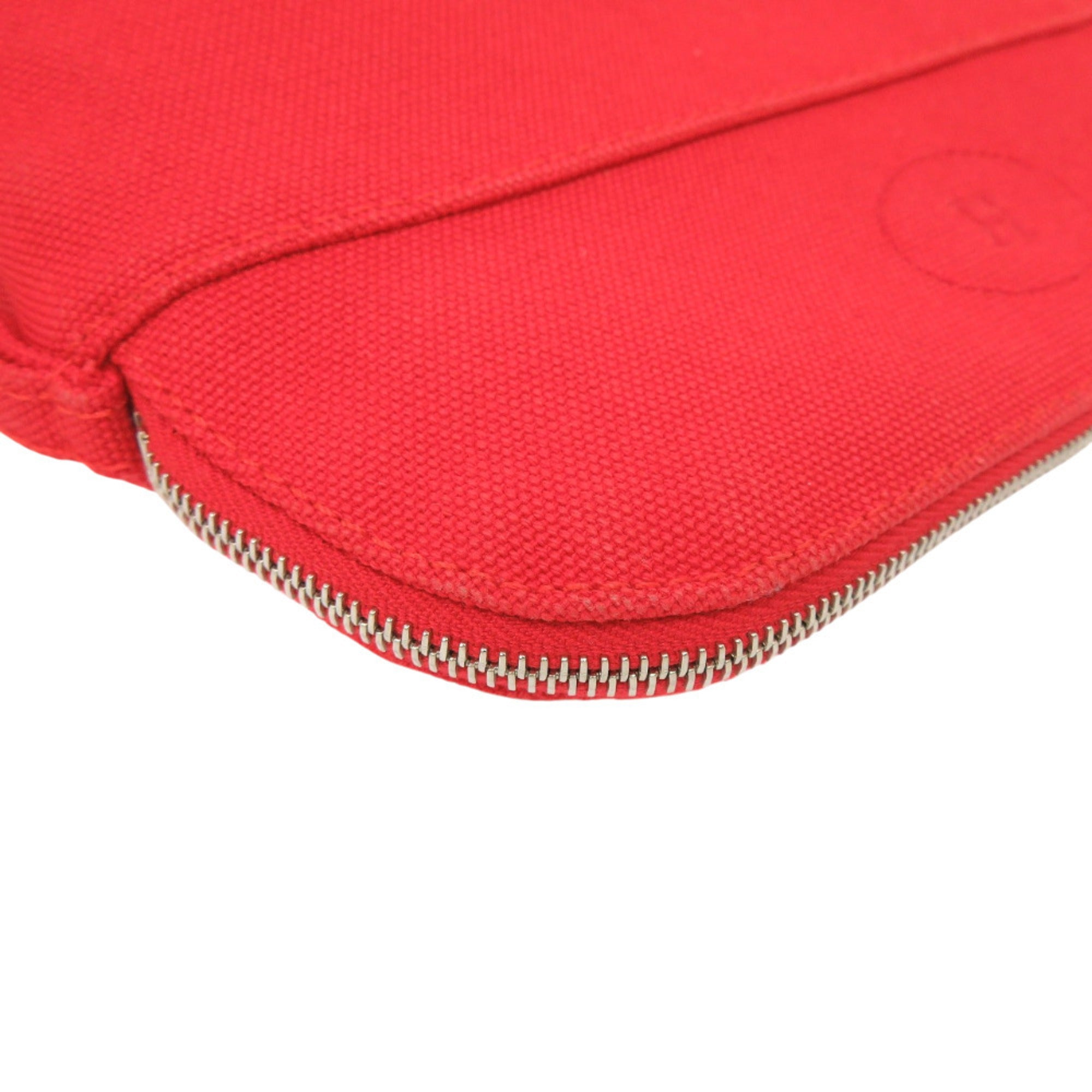 Hermes Bolide Pouch Mini Handbag Cotton Red 0027 HERMES — Like New