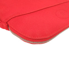 Hermes Bolide Pouch Mini Handbag Cotton Red 0027 HERMES — Like New