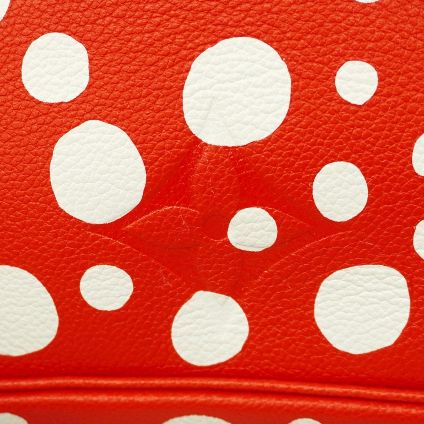 Louis Vuitton Tote Bag Monogram Empreinte Neverfull MM in collaboration with Yayoi Kusama, M46422, Rouge Bron, Women's
