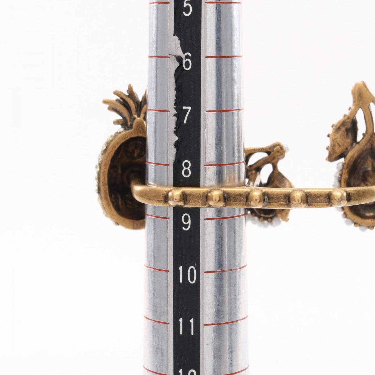 Gucci ring in gold-plated GP (faux pearl and rhinestone) for women multicolored gold.