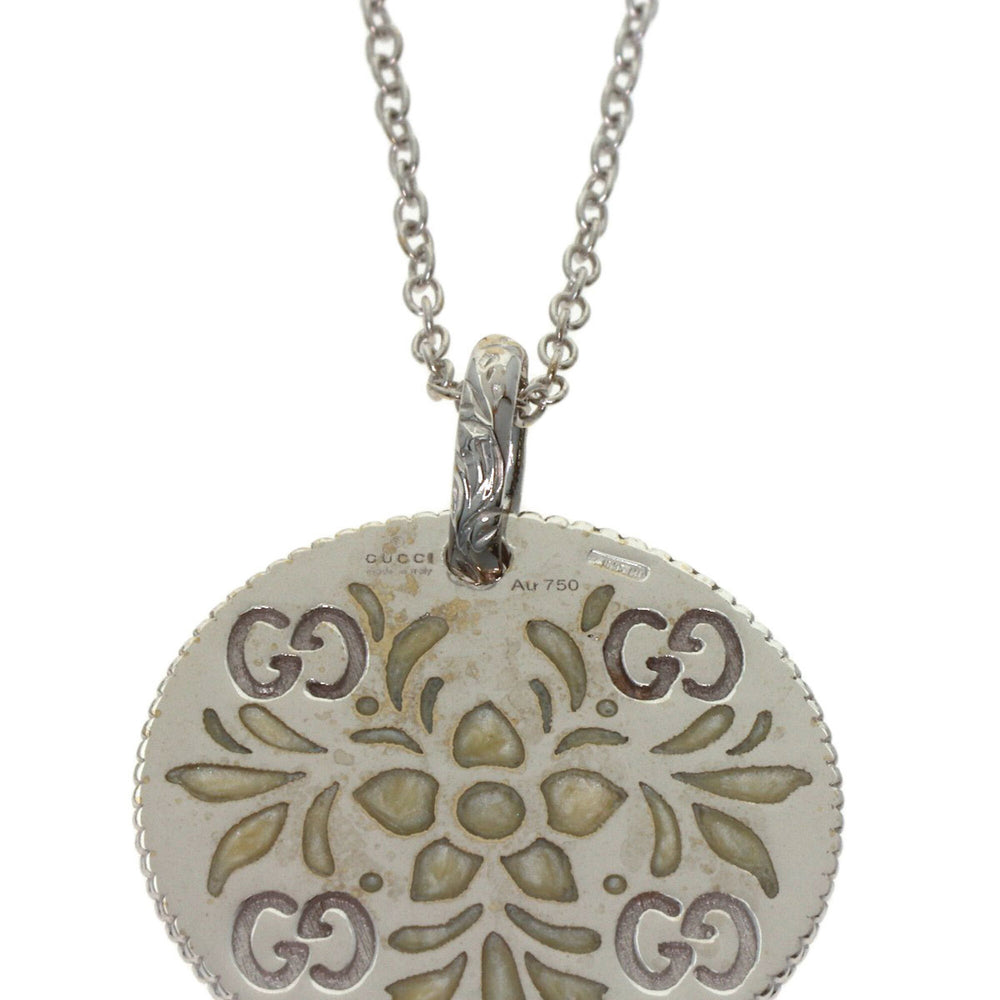 Gucci Icon Bloom Circle Necklace 18K White Gold Women's GUCCI — Like New
